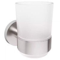 DFL21010401BN Flow Склянка з тримачем, колір Brushed Nickel PVD (1 сорт) DEVIT фото 2