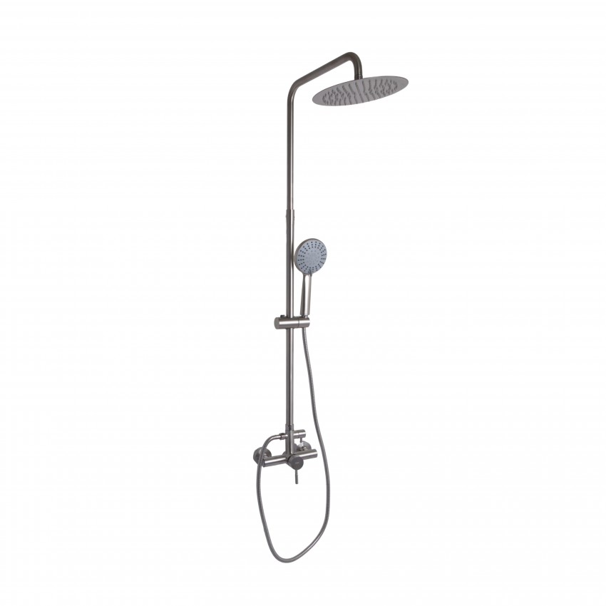 Душова система для душу Aria 1020, Nickel (k35) на два споживачі LDARI1020NKS46114 Lidz LIDZ