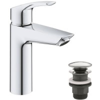 23923003 EUROSMART Змішувач д/раковини з донним клапаном клік-клак, хром GROHE фото 1