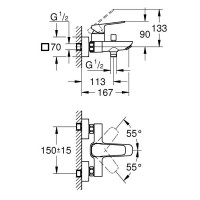 1018130000 Cubeo Одноважільний змішувач для ванни, хром (1 сорт) GROHE фото 3