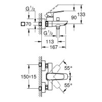 1018130000 Cubeo Одноважільний змішувач для ванни, хром GROHE фото 3