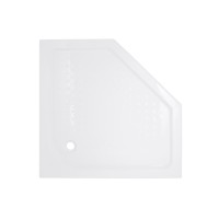 Lidz Душовий піддон DOZORCA SC90x90.LOW, низький, п'ятикутний, акриловий + ніжки, діаметр зливу 50 мм LIDZ