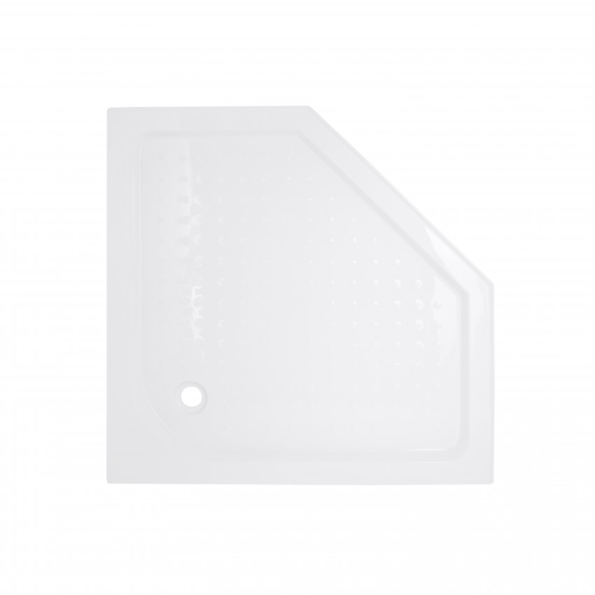 Lidz Душовий піддон DOZORCA SC90x90.LOW, низький, п'ятикутний, акриловий + ніжки, діаметр зливу 50 мм LIDZ