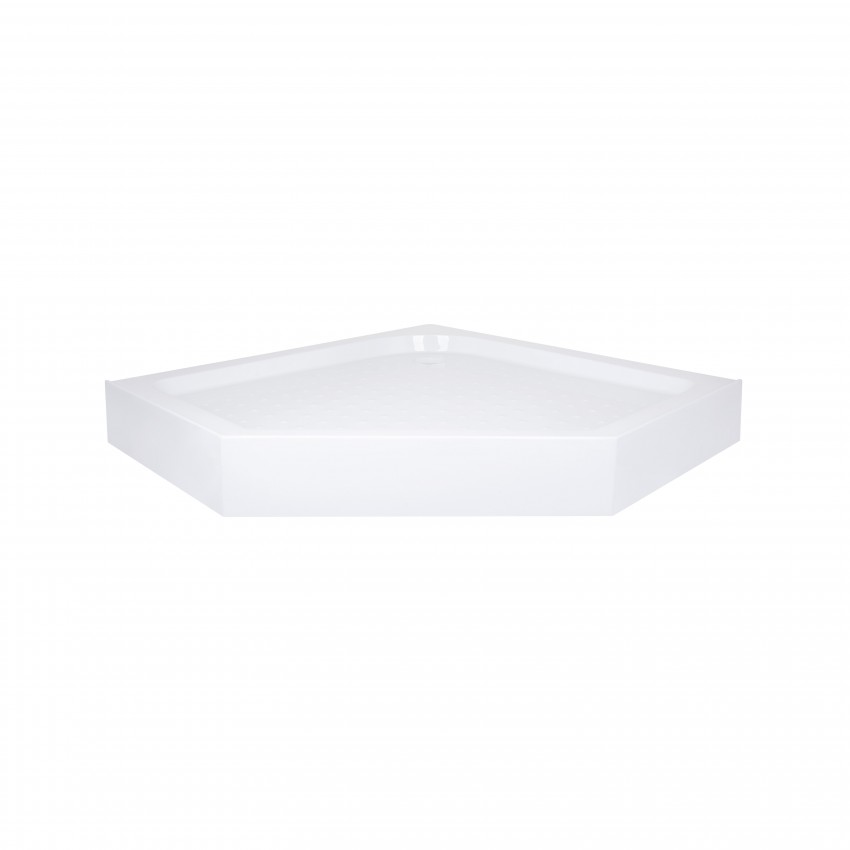 Lidz Душовий піддон DOZORCA SC90x90.LOW, низький, п'ятикутний, акриловий + ніжки, діаметр зливу 50 мм LIDZ фото 2