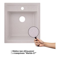 Мийка для кухні (MAR-07) 460х515/200 Lidz LIDZ фото 2