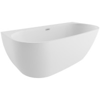 17080140 Optima Plus Ванна пристінна 170x80 см  + сифон, біла (1 сорт) DEVIT фото 1