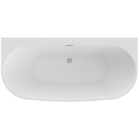17080140 Optima Plus Ванна пристінна 170x80 см  + сифон, біла (1 сорт) DEVIT фото 2