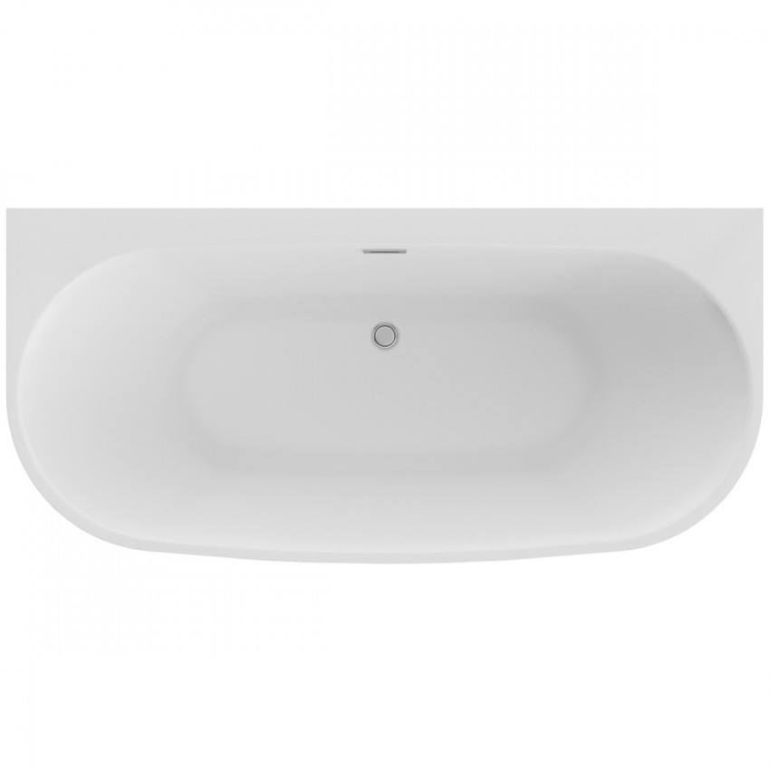 17080140 Optima Plus Ванна пристінна 170x80 см  + сифон, біла (1 сорт) DEVIT фото 2
