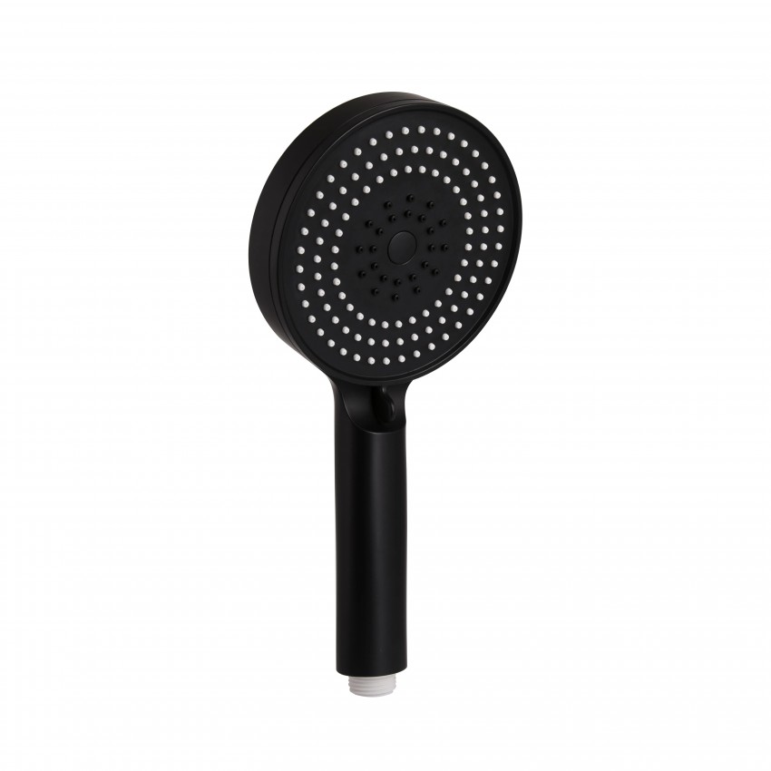 Лійка для ручного душу Rucni, d130 мм, Matt Black округла QTRUC125BLM45951 Qtap QTAP