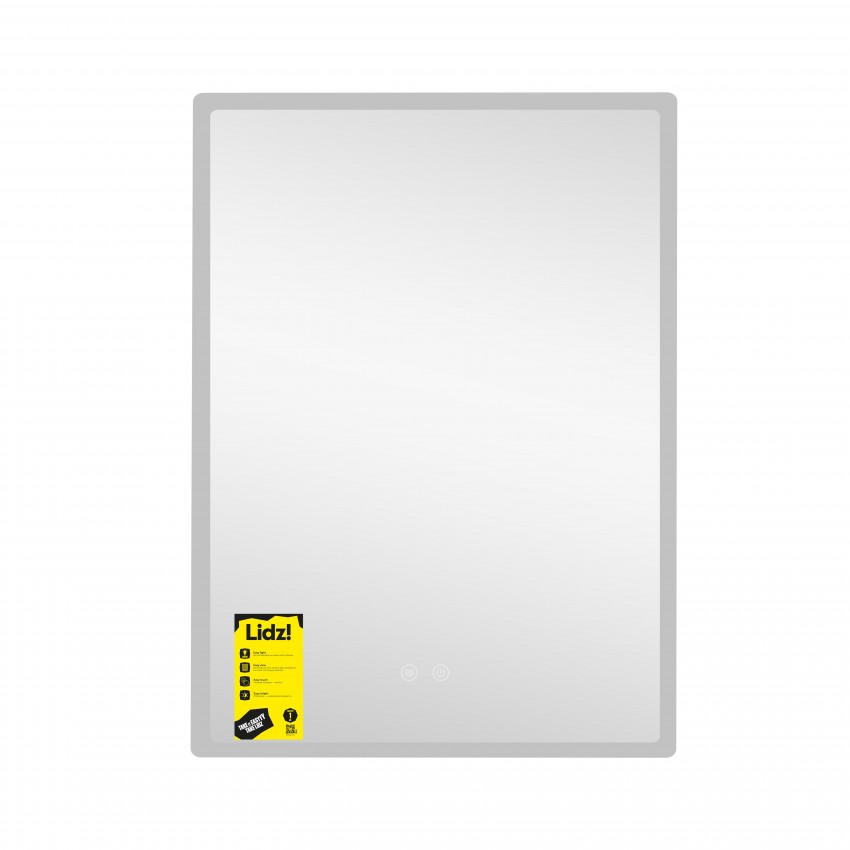 Дзеркало настінне Orion (OR2) 600х800 мм, прямокутне, з LED-підсвічуванням Touch, антизапотіванням, диммером, рег. яскравості Lidz LIDZ фото 2