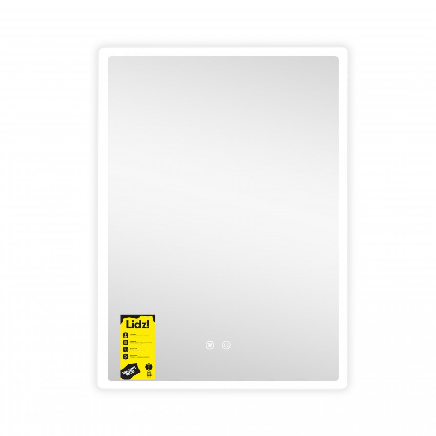 Дзеркало настінне Orion (OR2) 600х800 мм, прямокутне, з LED-підсвічуванням Touch, антизапотіванням, диммером, рег. яскравості Lidz LIDZ фото 3