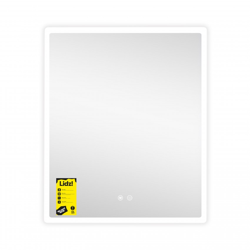 Дзеркало настінне Orion (OR2) 700х800 мм, прямокутне, з LED-підсвічуванням Touch, антизапотіванням, диммером, рег. яскравості Lidz LIDZ фото 3