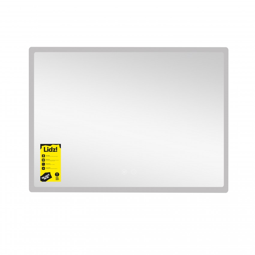Дзеркало настінне Orion (OR2) 800х600 мм, прямокутне, з LED-підсвічуванням Touch, антизапотіванням, диммером, рег. яскравості Lidz LIDZ фото 2