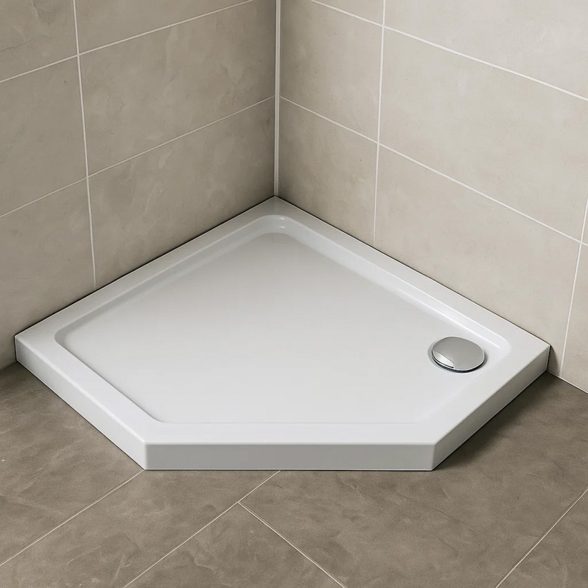 FTR0123 COMFORT Піддон душовий, п'ятикутн., 90х90, з сифоном (1 сорт) DEVIT фото 3