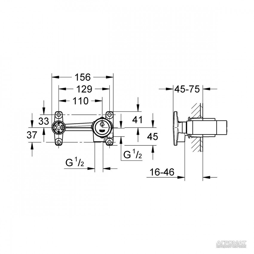 32635000 Внутрішня частина змішувача, 2-отв. (1 сорт) GROHE фото 1