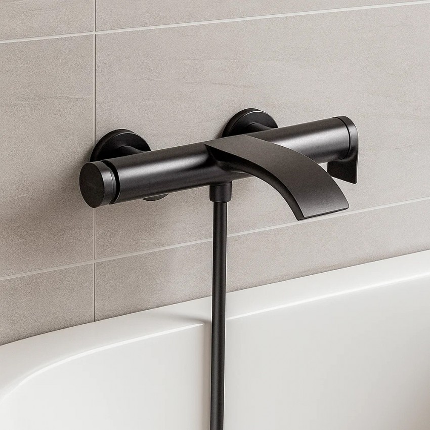 75420340 Vivenis Змішувач для ванни, brushed black chrome (1 сорт) HANSGROHE