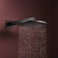 24337340 HG Тримач верхнього душу 390, bushed black chrome (1 сорт) HANSGROHE