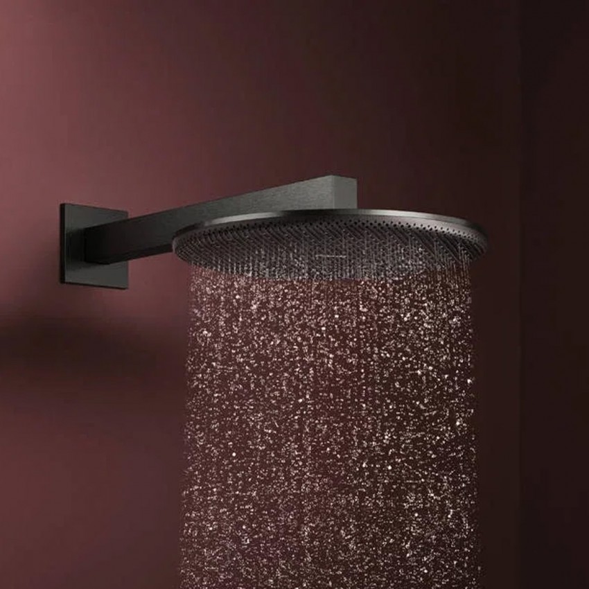 24337340 HG Тримач верхнього душу 390, bushed black chrome (1 сорт) HANSGROHE