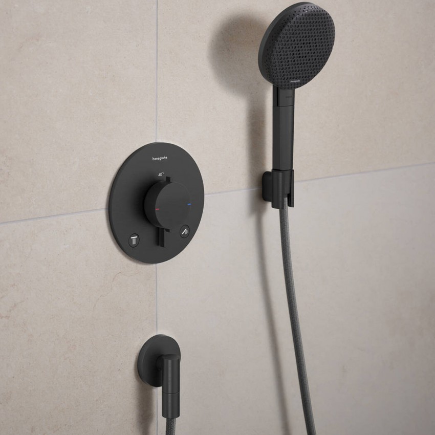 28882340 HG FixFit Fine S Шлангове підключення, brushed black chrome (1 сорт) HANSGROHE фото 3