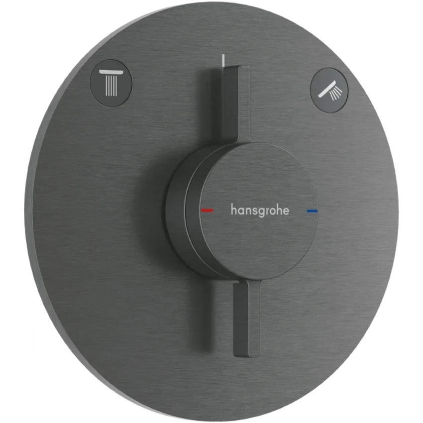 75418340 HG DuoTurn S змішувач для прихованого монтажу на 2 ф-ції, Brushed Black Chrome (1 сорт) HANSGROHE фото 1