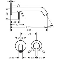 73351340  HG Tecturis S Змішувач д/раковини,Brushed Black Chrome HANSGROHE фото 2