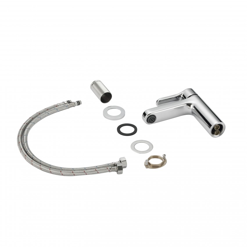 Змішувач латунний для раковини низький Astra 001F, Chrome (k35) LDAST001FCRM48085 Lidz LIDZ фото 4