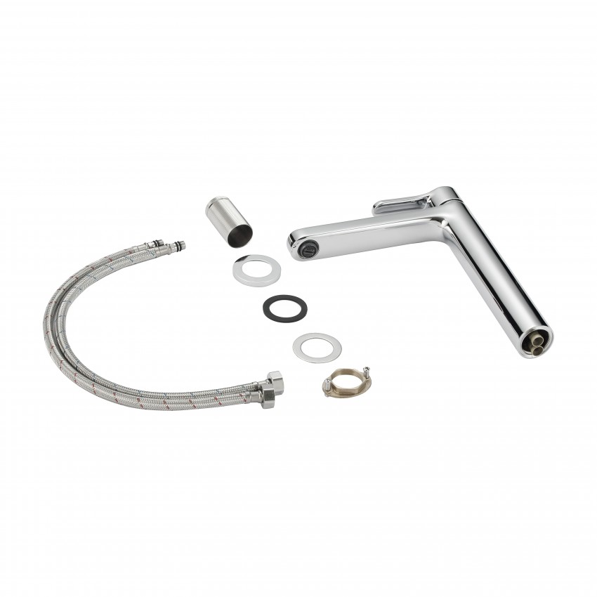 Змішувач латунний для раковини високий Astra 001FH, Chrome (k35) LDAST001FHCRM48090 Lidz LIDZ фото 4