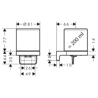 41765000 HG AddStoris S Дозатор для рідкого мила, хром (1 сорт) HANSGROHE фото 2