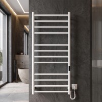 DPR117053000W Рушникосушка електрична, 1170х530мм, Primo, матеріал чорна сталь, к/т прихованого підключення, колір білий матовий (1 сорт) DEVIT