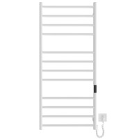 DPR117053000W Рушникосушка електрична, 1170х530мм, Primo, матеріал чорна сталь, к/т прихованого підключення, колір білий матовий (1 сорт) DEVIT фото 1