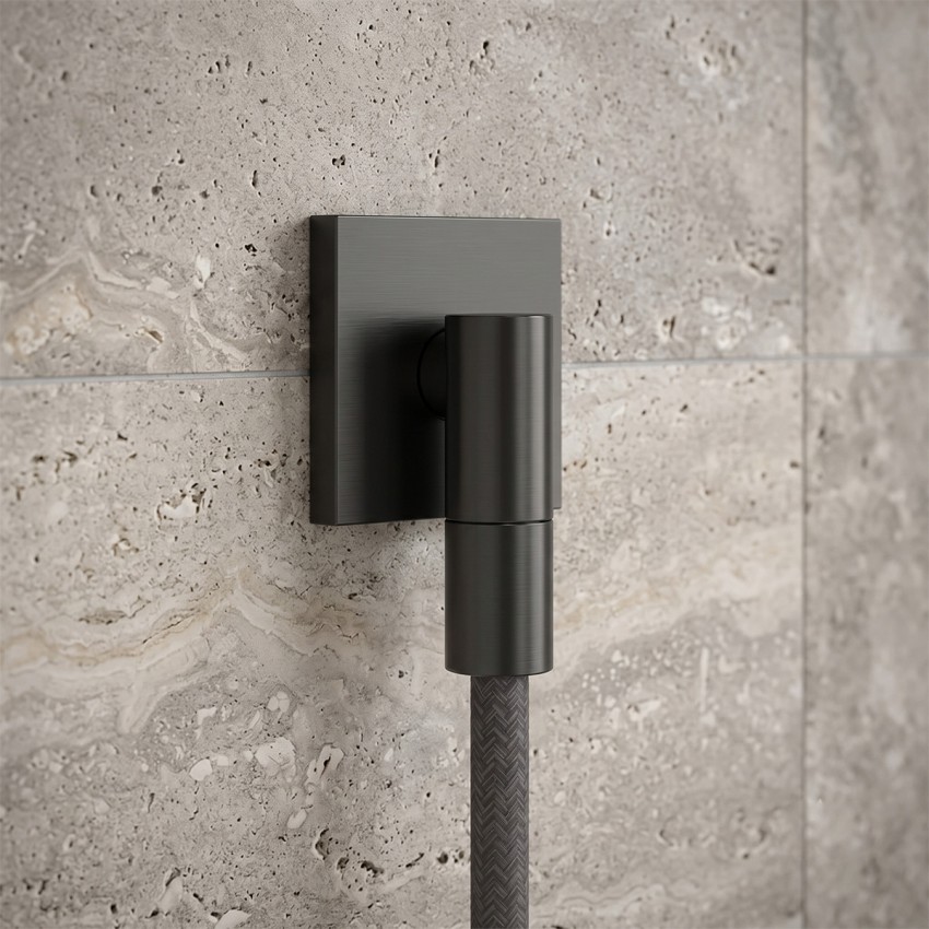 28883340 HG FixFit Fine E Шлангове підключення, brushed black chrome (1 сорт) HANSGROHE