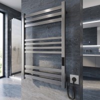 DAN077053000S Рушникосушка електрична, 770х530мм, Ancoro, матеріал: нержавіюча сталь, к/т прихованого підключення, колір сатинова сталь (1 сорт) DEVIT