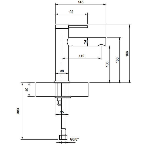 TVW106103153K5 Loopnamp;amp;Friends  Змішувач д/раковини без д\к, чорний матовий VILLEROY namp; BOCH фото 1