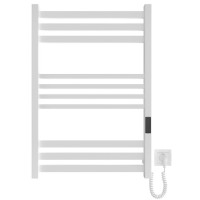 DAN077053000W Рушникосушка електрична, 770х530мм, Ancoro, матеріал чорна сталь, к/т прихованого підключення, колір білий матовий (1 сорт) DEVIT фото 1