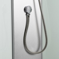 Душовий бокс Tani SB100x100.SAT.LOW.FR, низький, скло Frost 4 мм + стінки WHI Lidz LIDZ фото 2