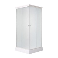 Душовий бокс Kubis SB90x90.SAT.LOW.FR, низький, скло Frost 4 мм + стінки WHI Lidz LIDZ
