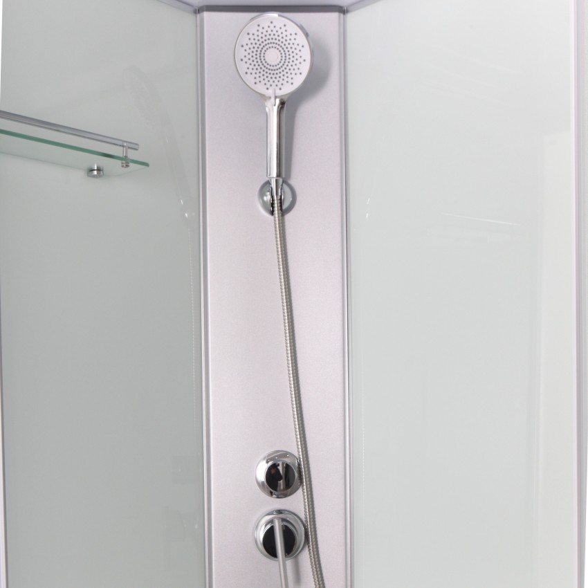 Душовий бокс Kubis SB90x90.SAT.LOW.FR, низький, скло Frost 4 мм + стінки WHI Lidz LIDZ фото 3