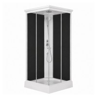 Душовий бокс Kubis SB90x90.SAT.LOW.GR, низький, скло тоноване 4 мм + стінки BLA Lidz LIDZ