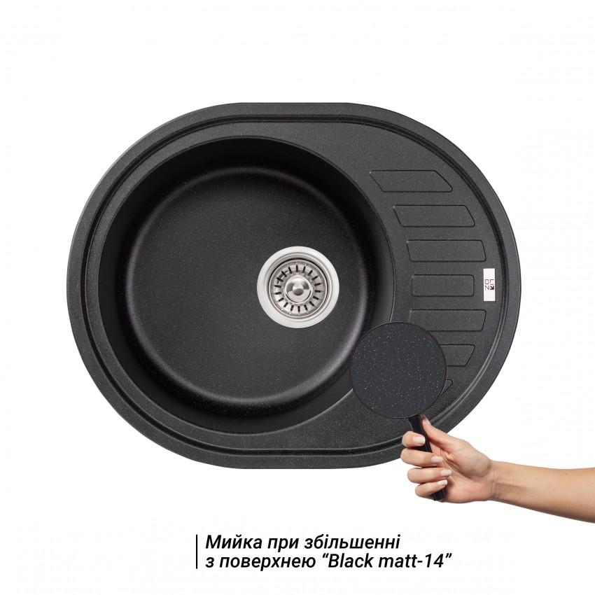 Мийка для кухні (BLM-14) 620х500/200 Lidz LIDZ фото 2
