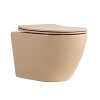 Унітаз підвісний Robin Ultra Quiet 520×365×340 мм, Beige, з сидінням Slim Duroplast / Soft-close / Quick Release QTROB26SB48997 Qtap QTAP