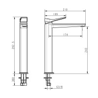 81X11120 UP Високий змішувач д/раковини (1 сорт) DEVIT фото 1
