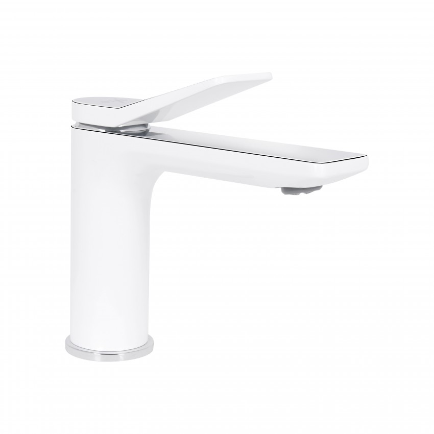 Змішувач для раковини низький Presto, Chrome/White (k35) QTPRE270CRW45576 Qtap QTAP
