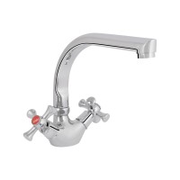 Змішувач для кухні Lamb 276F, Chrome двовентильний LDLAM276FCRM22019 Lidz LIDZ
