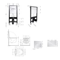 Готове рішення Qtap для ванної кімнати: підвісний унітаз Taurus Ultra Quiet 515x360x350 + комплект інсталяції Standard (лінійна клавіша Chrome) QTAP фото 1