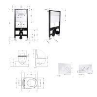 Готове рішення Qtap для ванної кімнати: підвісний унітаз Swan Ultra Quiet 485x360x320 + комплект інсталяції Standard (кругла клавіша Chrome) QTAP фото 1