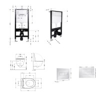 Готове рішення Qtap для ванної кімнати: підвісний унітаз Robin ML Ultra Quiet 520x365x365 + комплект інсталяції Standard (лінійна клавіша Chrome) QTAP фото 1