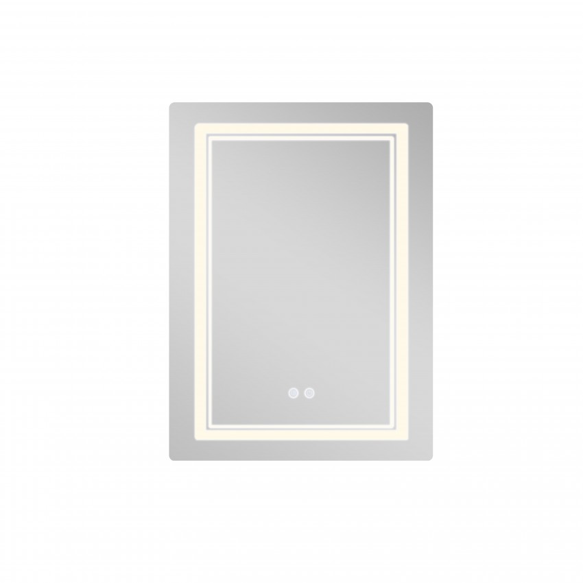 Дзеркало настінне Cardinal (CA2) 600х800 мм, прямокутне, з LED-підсвіткою Touch, антизапотіванням, димером, рег. темп. кольору (3000-6500K) Qtap QTAP фото 4