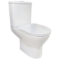 3020147 Basic Round Унітаз-компакт безобідковий з кришкою soft-close, білий (1 сорт) DEVIT фото 1