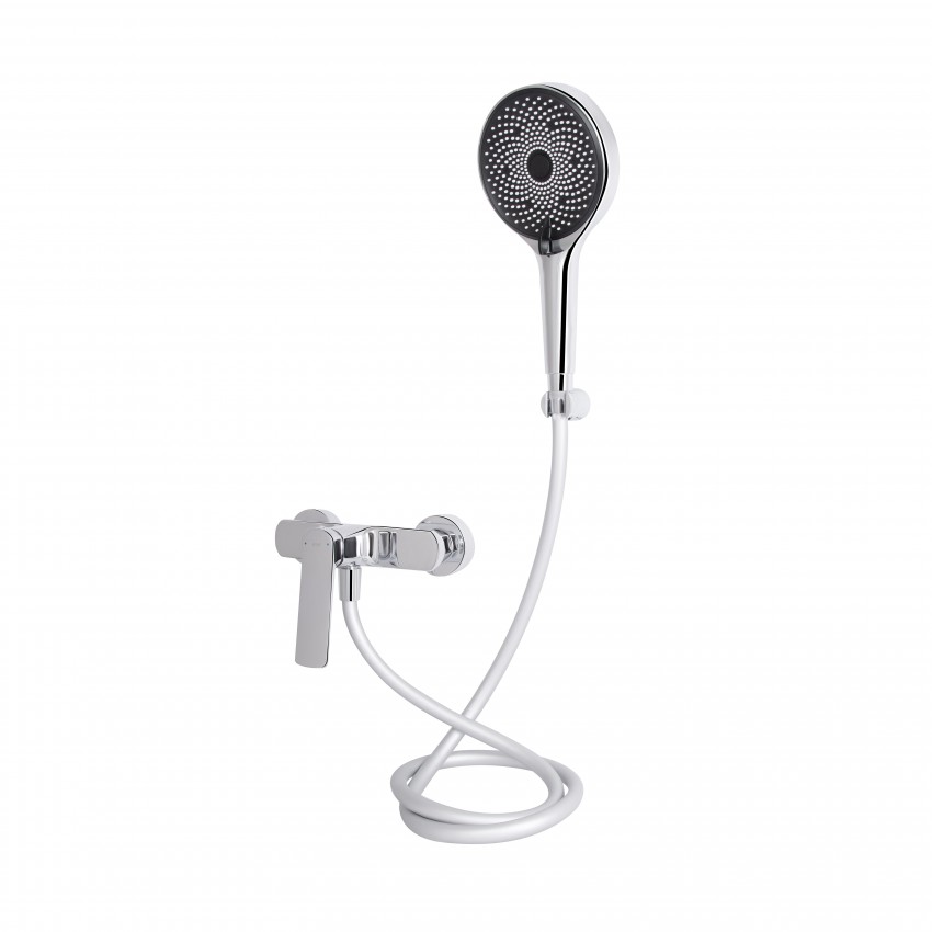 Змішувач для душу Slavonice, Chrome (k35) з душовим гарнітуром QTSLV4042103C Qtap QTAP фото 2