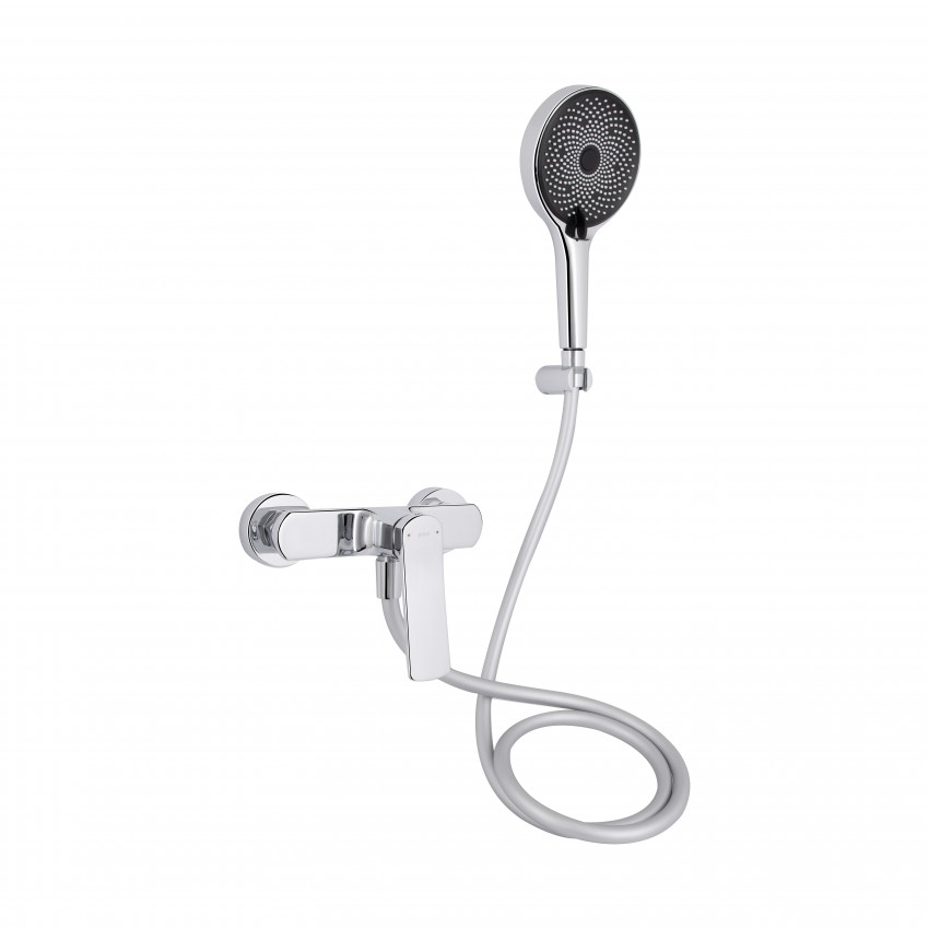 Змішувач для душу Slavonice, Chrome (k35) з душовим гарнітуром QTSLV4042103C Qtap QTAP